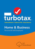 Turbotax Home and Business Tax Software 2018 Personal and Self Employed, 5 Fed Electonic file + State Print [D0WNL0AD 0NLY]