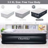 Twin Air Mattress with Built-in Pump for Guests, Inflatable Double High Elevated Airbed