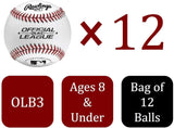 Rawlings Official League Recreational Use Baseballs, Bag of 12, OLB3BAG12