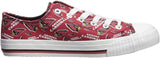 FOCO NFL Womens Low Top Repeat Print Canvas Shoes-Arizona Cardinals