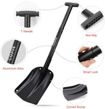 43" / 47" Retractable Snow Shovel, Aluminium Alloy Snow Sand Mud Removal Tool
