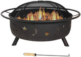 Cosmic Outdoor Fire Pit - 42 Inch Large Bonfire Wood Burning Patio & Backyard Firepit
