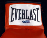 MIKE TYSON AUTOGRAPHED RED EVERLAST BOXING GLOVE LH SIGNED IN BLACK TRISTAR STOCK #128296