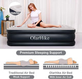 Twin Air Mattress with Built-in Pump for Guests, Inflatable Double High Elevated Airbed