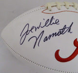 Joe "Willie" Namath Autographed Alabama Crimson Tide White Logo Football JSA