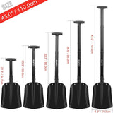 43" / 47" Retractable Snow Shovel, Aluminium Alloy Snow Sand Mud Removal Tool