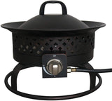 Aurora Firebowl for Camping, Backyard, Tailgating and Patio Steel Gas Portable Fire Pit,Black