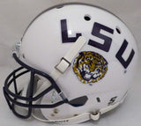 ODELL BECKHAM JR. AUTOGRAPHED WHITE LSU TIGERS FULL SIZE REPLICA HELMET BECKETT BAS STOCK #133475