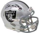 Josh Jacobs Signed Oakland Raiders Mini Speed Replica Helmet BAS