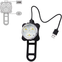 USB Rechargeable Bike Light Set,Super Bright Front Headlight and Free Rear LED Bicycle Light