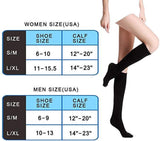 Compression Socks (8 Pairs) for Women & Men 15-20mmHg, black