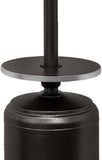 Propane Patio Heater w/Wheels, 48,000 BTU w/Table and 33" Heat Shield, Tall, Hammered Bronze