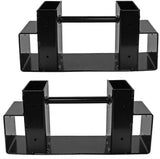 Outdoor Firewood Log Rack Bracket Kit, Fireplace Wood Storage Holder - Adjustable to Any Length