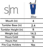 NBA & NCAA 30oz Cruiser Tumblers with Closing Lid and Straw - NBA Atlanta Hawks