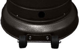 Propane Patio Heater w/Wheels, 48,000 BTU w/Table and 33" Heat Shield, Tall, Hammered Bronze