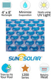Blue 4-Foot-by-8-Foot Rectangle Solar Cover | 1200 Series | Heating Blanket