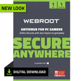 Webroot Antivirus Protection and Internet Security for PC Gamers 2019 Software | 1 Year | 1 Device | PC Download