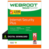 Webroot Internet Security Plus with Antivirus Protection – 2019 Software | 3 Device | 2 Year Subscription | PC Download
