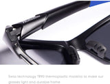 Hulislem S1 Sport Polarized Sunglasses FDA Approved Black- Blue