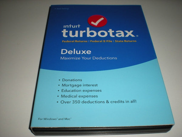 TurboTax 508104 Deluxe Fed + Efile + State 2016