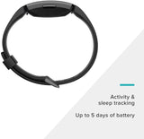 Fitbit Inspire HR Heart Rate & Fitness Tracker, One Size (S & L bands included), 1 Countr, Black