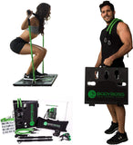 Full Portable Gym Home Workout Package + 1 Set of Resistance Bands-Green - Full Gym