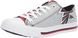NFL Womens Ladies Glitter Low Top Canvas Sneaker Shoes ATLANTA FALCONS