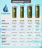 Stainless Steel Water Bottle w/Straw & Wide Mouth Lids ,Army 18 oz