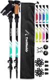 Trekking Poles - 2-pc Pack Adjustable Hiking or Walking Sticks, Aqua Sky