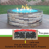 6" Round Fire Pit Burner Ring, 304 Series Stainless Steel, BTU 88,000 Max