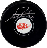 Andreas Athanasiou Detroit Red Wings Autographed Hockey Puck - Fanatics Authentic Certified - Autographed NHL Pucks