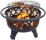 29.5” Crossfire Fire Pit | Removable Cooking Grill | Fire Pit Outdoors | Campfire Grill