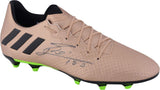 Lionel Messi Barcelona Autographed Gold Adidas 16.3 Cleat - Fanatics Authentic Certified