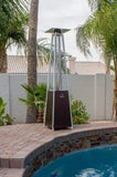 HLDSO1-WGTHG Pyramid Patio Propane Heater w/Wheels, 87 Inches, Hammered Bronze