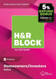 H&R Block Tax Software Deluxe 2018 (Federal Only) with 5% Refund Bonus Offer [Amazon Exclusive] [Mac Download]
