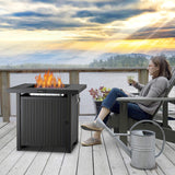 Propane Fire Pit Table, 28 inch 50,000 BTU Auto-Ignition Outdoor Gas Fire Pit Table