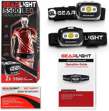 LED Headlamp Flashlight S500 [2 PACK] - Running, Camping, and Outdoor Headlamps