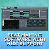 Music Editing Software for Recording Production Mixing & Beat Making Bundle - DAW, Audio Plugins, 7Gb Sound Pack on 32Gb USB (Windows PC & Mac)