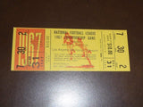 VINTAGE LOS ANGELES RAMS 1967 NFL FOOTBALL CHAMPIONSHIP FULL TICKET PROOF