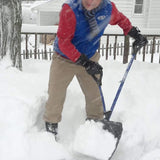 SJ-SHLV01 Shovelution Strain-Reducing Snow Shovel | 18-Inch | Spring Assisted Handle, Blue