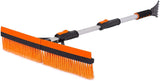 46" Extendable Snow Brush with Squeegee & Ice Scraper - Foam Grip - T-Shape Auto Snow Brush