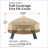 Classic Accessories Veranda Round Fire Pit/Table Cover, 24-Inch