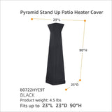 AmazonBasics Outdoor Pyramid Stand Up Patio Heater Cover, Black