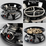 Firebowl 863 Cypress Outdoor Portable Propane Gas Fire Pit with Cover & Carry Kit