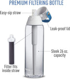 Brita 26 Ounce Premium Filtering Water Bottle with Filter BPA Free - Clear