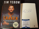Tim Tebow Signed Book Shaken: Discovering Your True Identity BAS Beckett