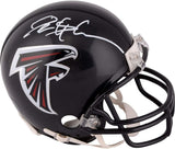 Deion Sanders Atlanta Falcons Autographed Riddell Black Throwback Mini Helmet - Fanatics Authentic Certified