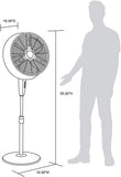 Outdoor Misting Fan Oscillating Pedestal Fan with Three Gentle Mist Nozzles, AF-520B, Black