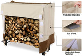SONGMICS Heavy Duty Log Rack Cover Waterproof Firewood Cover 4ft UGLC48M