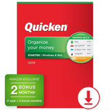 Quicken Starter 2019 Personal Finance Software [PC/Mac Download] 1-Year Subscription + 2 Bonus Months [Amazon Exclusive]